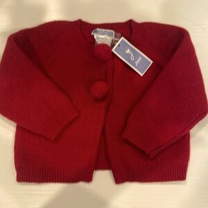 Jacadi Pom Pom Cardigan, NWT size 12mth